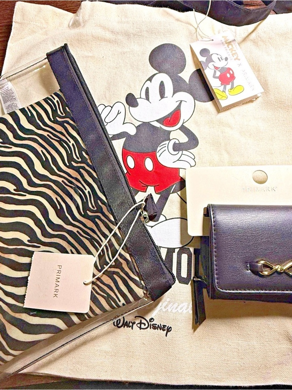 NWT Primark Bundle with Tote, cosmetic bags and wallet